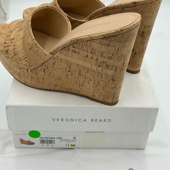Women’s Veronica Beard, cork wedge sandals, size 11 - Picture 7 of 10